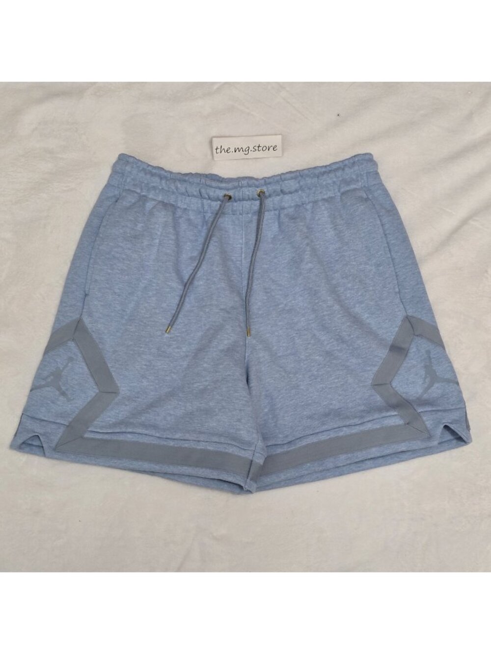 Air Jordan Flight Diamond Blue Grey Fleece Loose-Fit Shorts FN5418-436 Wmns M - Picture 1 of 7
